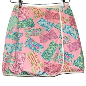 Lilly Pulitzer Vintage Rare 4 Pink Sunset Pink Shifts On Shifts Reversible Skirt